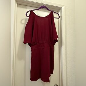 LUSH Elegant Burgundy Romper size Medium